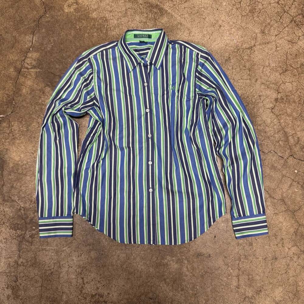 Lauren Ralph Lauren Striped Long Sleeve Button Down Shirt Size S